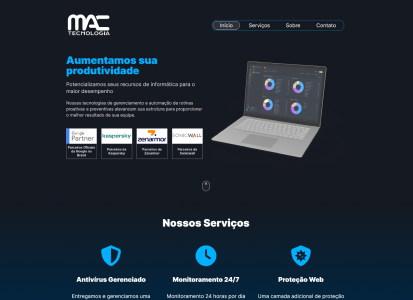 Website da MAC Tecnologia criado pela criativix